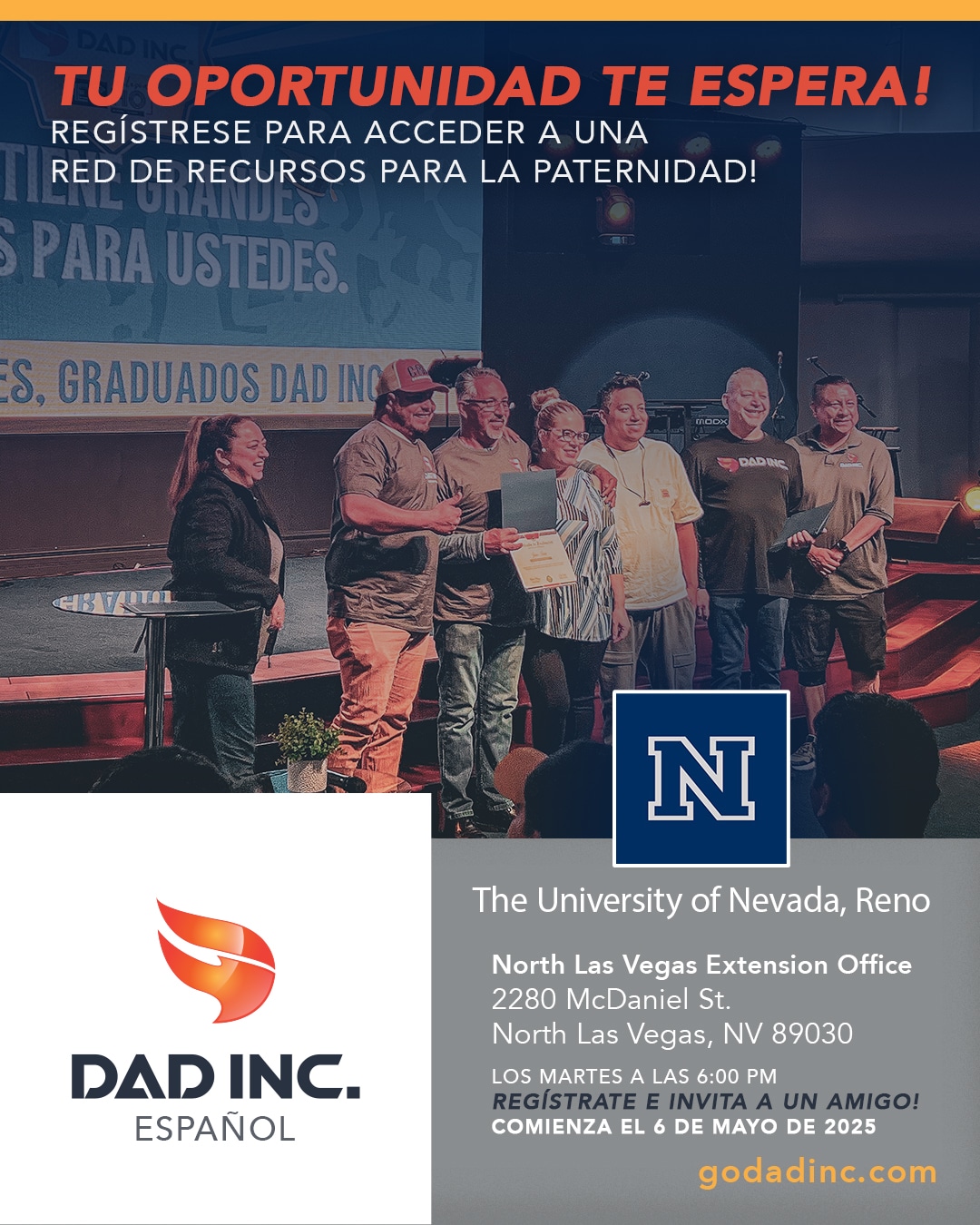 Nuestro taller de partenidad para papás en La Extensión de la Universidad De Nevada, Reno en el Norte de Las Vegas!
